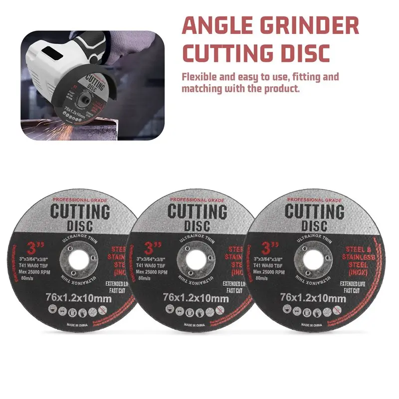 AA94-76Mm For Cutting Discs 18Pcs Set For Metal Angle Grinder Grinding Discs Included
