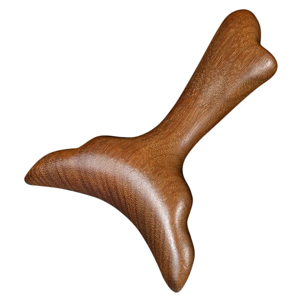 

Wooden Gua Sha Massage Tool Mermaid Tail Design Facial Neck Body Scraper Muscle Relaxation Smooth Light Brown Face Body Scraping