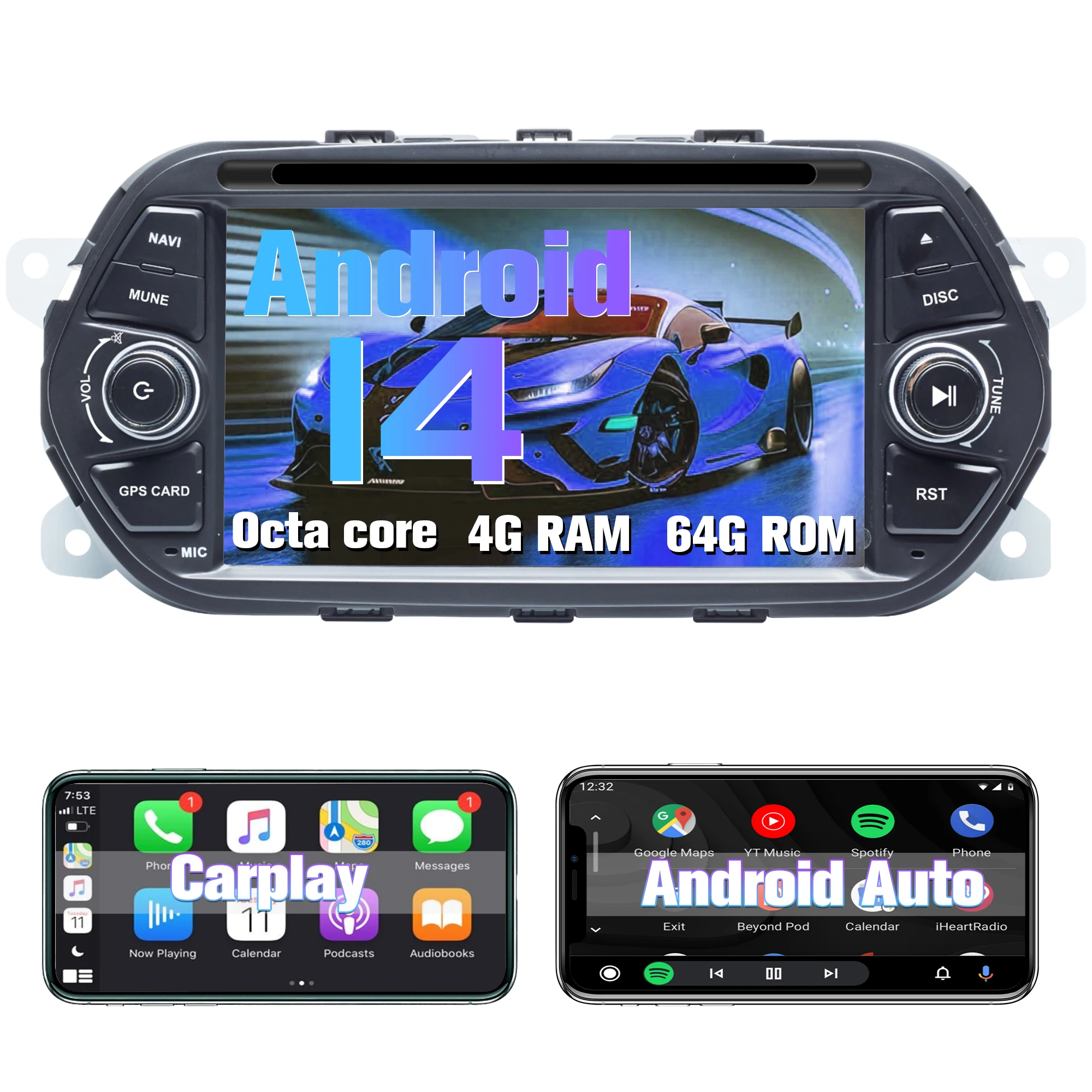 

Android Car radio for FIAT TIPO EGEA 2015-2017 Android screen stereo radio GPS Wireless Carplay, Android Auto,Navigation