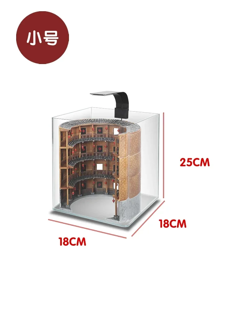 Fish Tank Self-Circulation Mini Small Fish Tank Household National Style Landscaping Aquarium