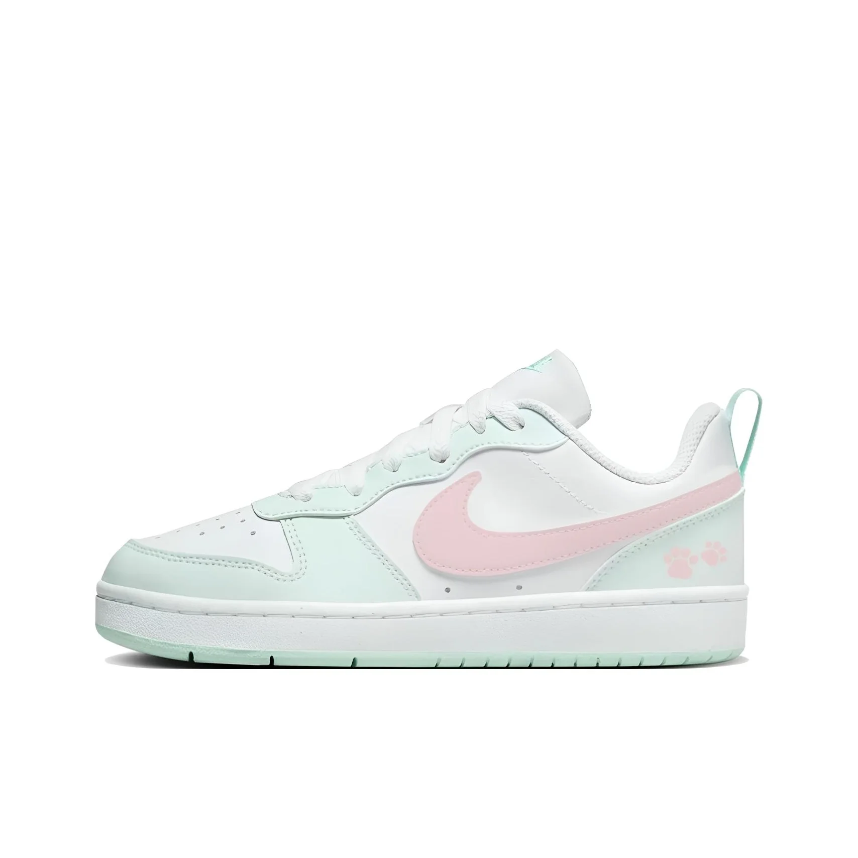 Nike Court Borough Low top Skateboard Shoes Unisex Mint Pink FZ3539-100（Team1000-）