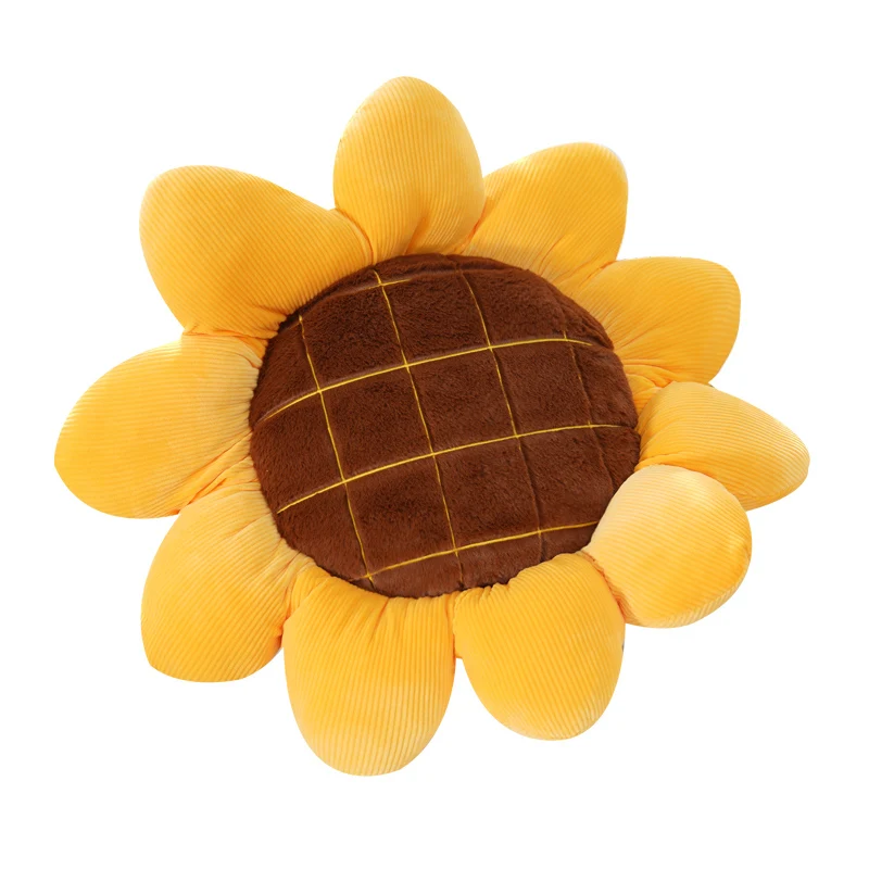 Sunflower Throw Pillow Creative Flower Pillows Seating Cushion Soft Plush Plushies Bolster Home Sofa Ornament Gifts Boys Girls
