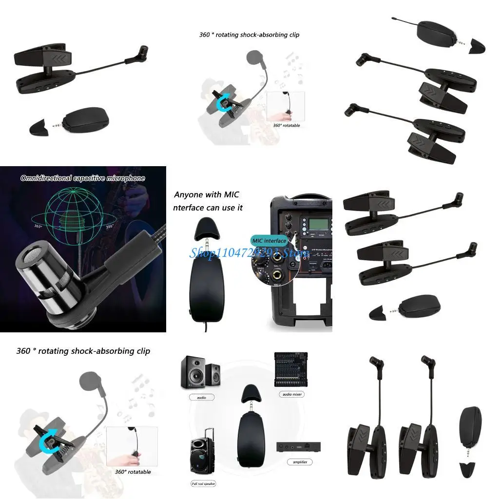 

Y2GD Wireless Instrument Clip On Mic Pickup Systems High Fidelitys Audios