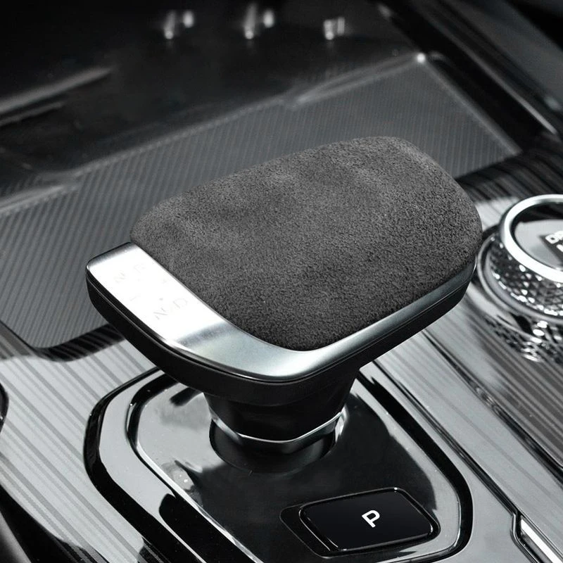 

Suede Gear Shift Knob Cover Protector Trim For Geely Monjaro Emgrand Okavango Boyue Atlas Starry Coolray Borui Accessories Auto