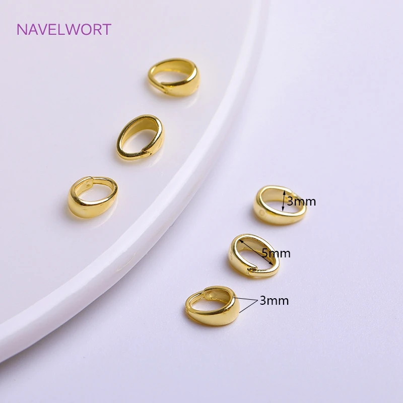 18K Gold Plating Brass Narrow Tapered Solder-On Pendant Bail,Droplet Shape Bailes For Jewelry Necklace Making Accessories