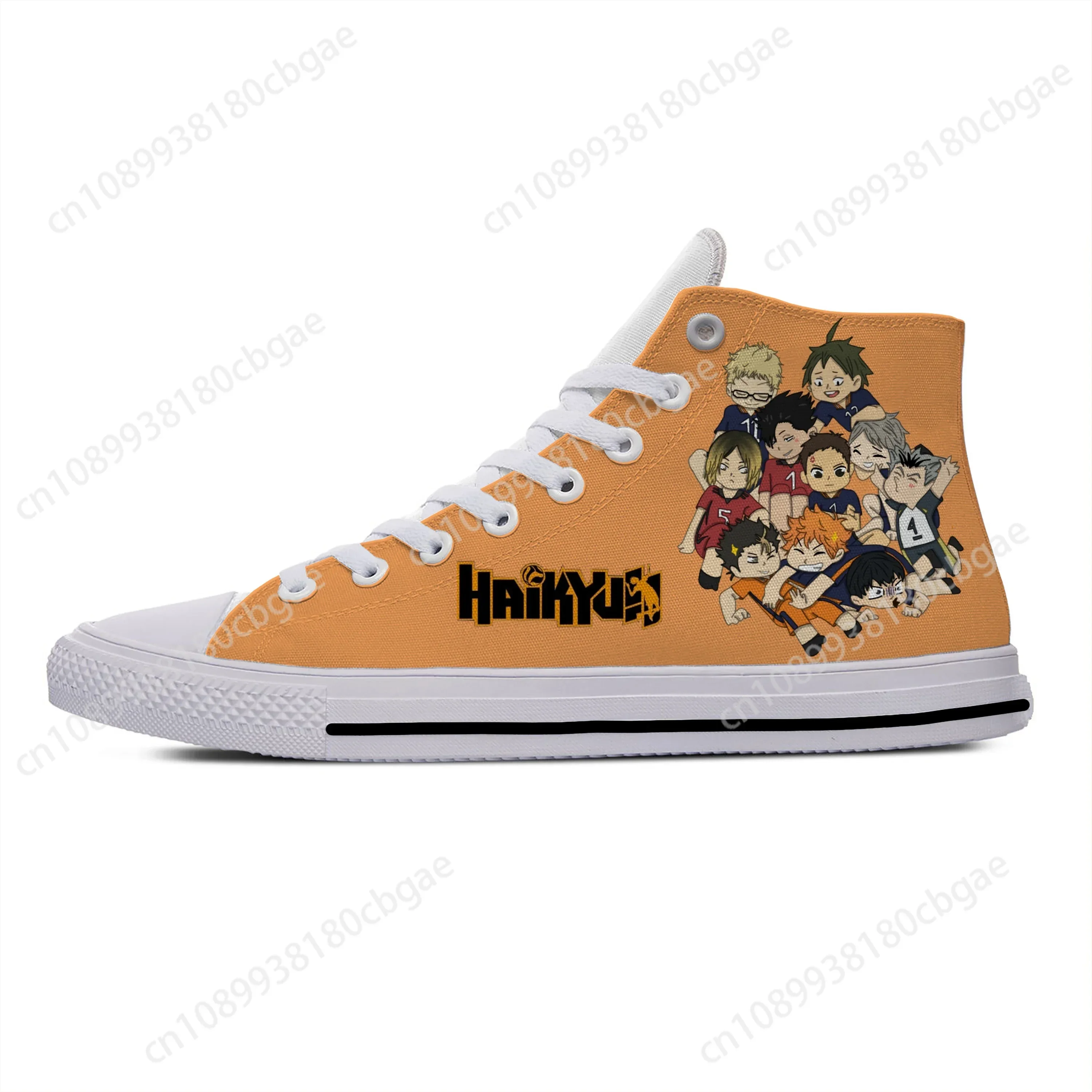 

Japanese Anime Manga Haikyuu Karasuno Kuroo Funny Casual Cloth Shoes High Top Lightweight Breathable 3D Print Men Women Sneakers