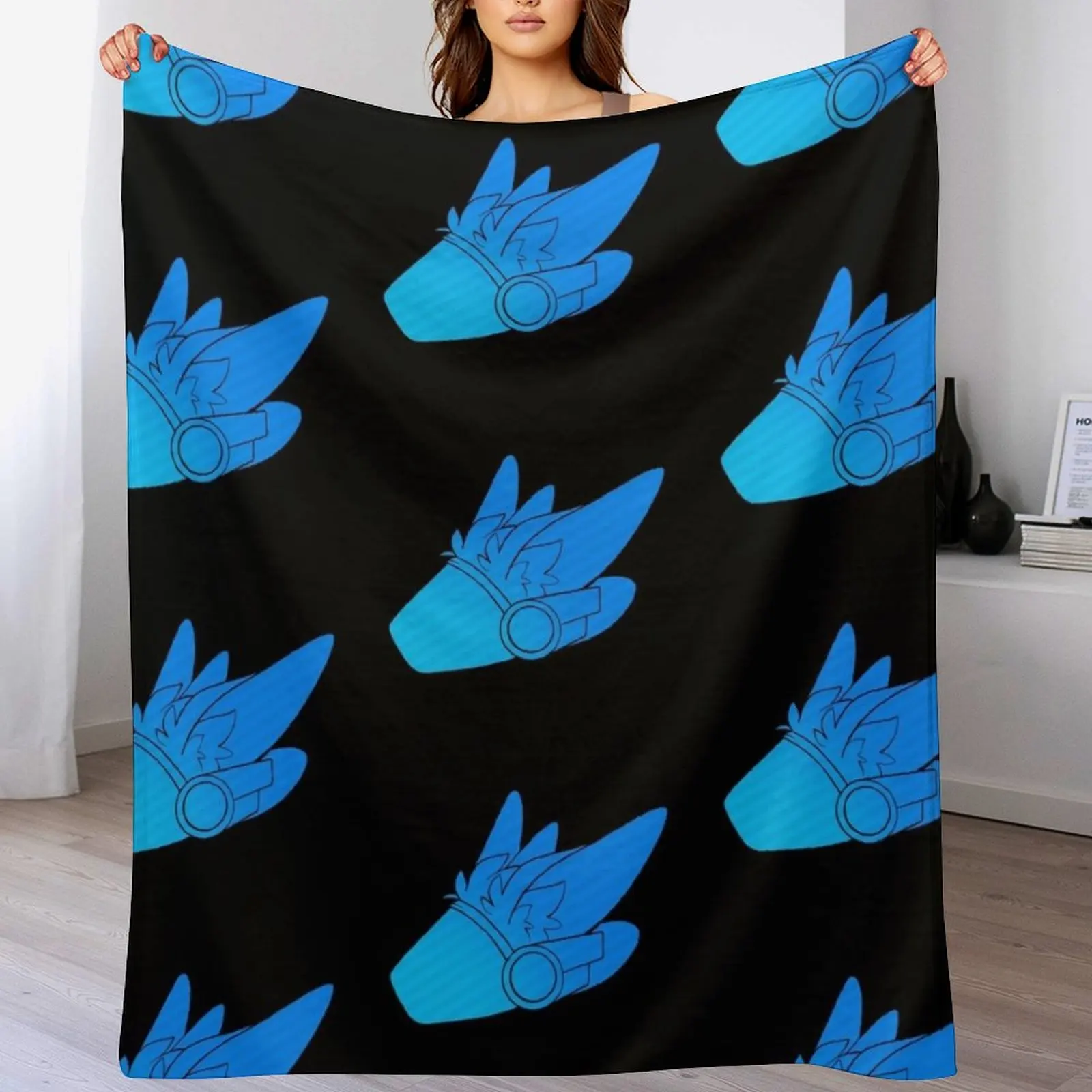 Neo Wallpaper - Protogen Head Throw Blanket