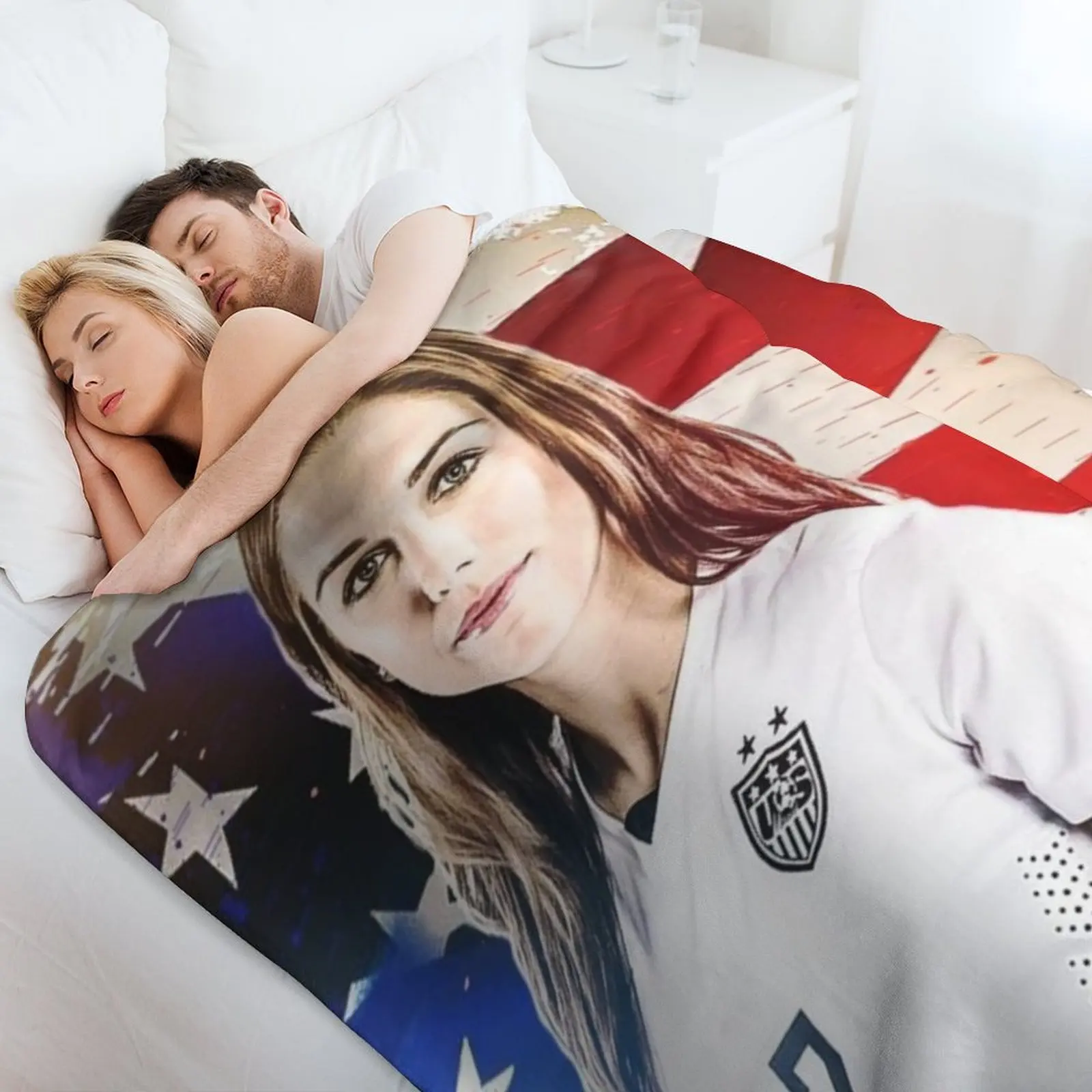 التوضيح أليكس مورغان رمي بطانية هدايا عيد الميلاد سرير الشتاء الدافئ بطانيات الأطفال