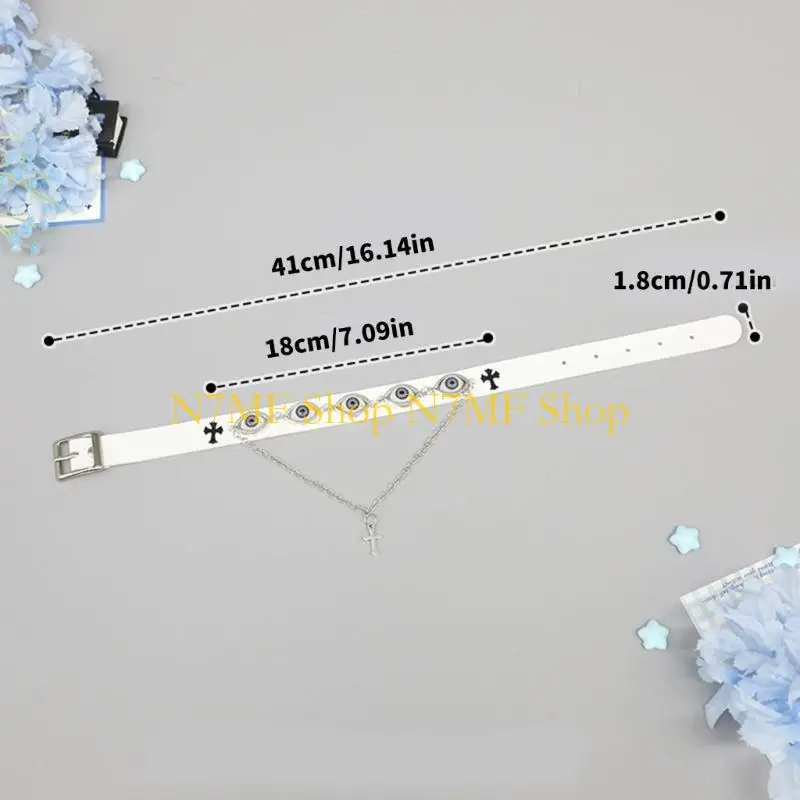 N7MF لافتة للنظر الشياطين العين المختنق قابل للتعديل الشياطين العين المختنق قلادة قوي ومريح سلسلة عنق الزينة #6