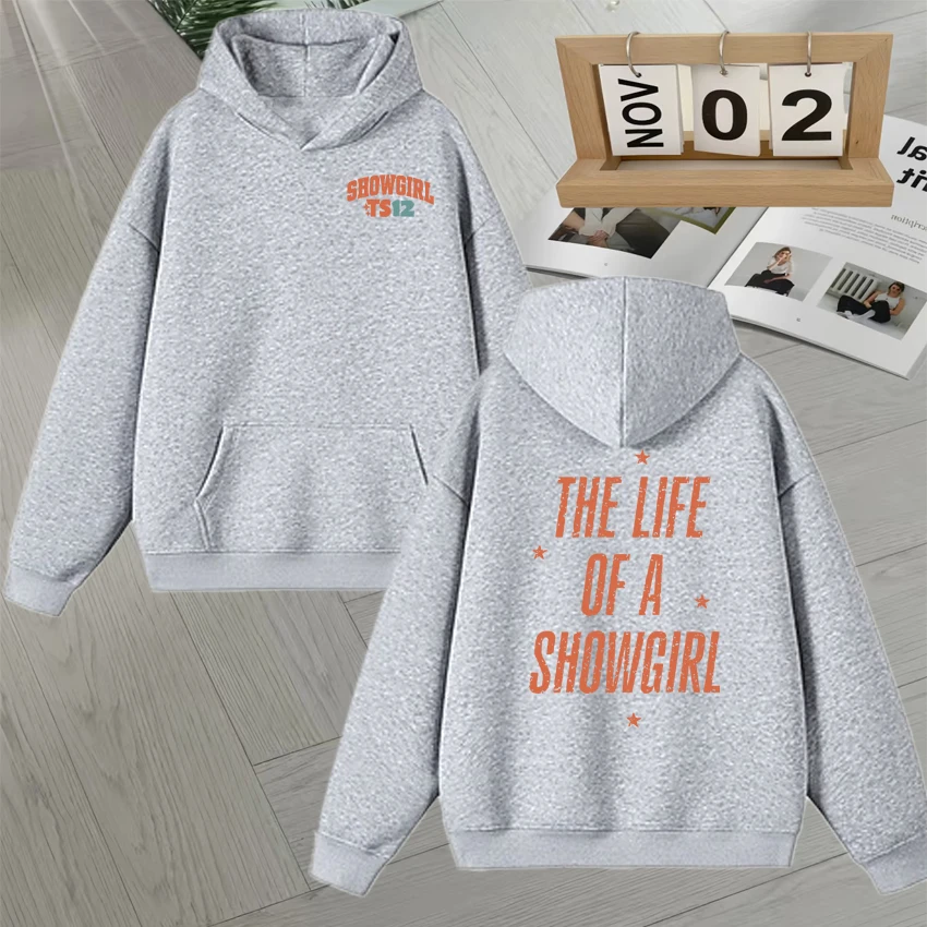 2025 The Life of A Showgirl streetwear Hoodie Autumn Winter Double Sided Printed Long sleeve Unisex Fleece Men Women Sweatshirt