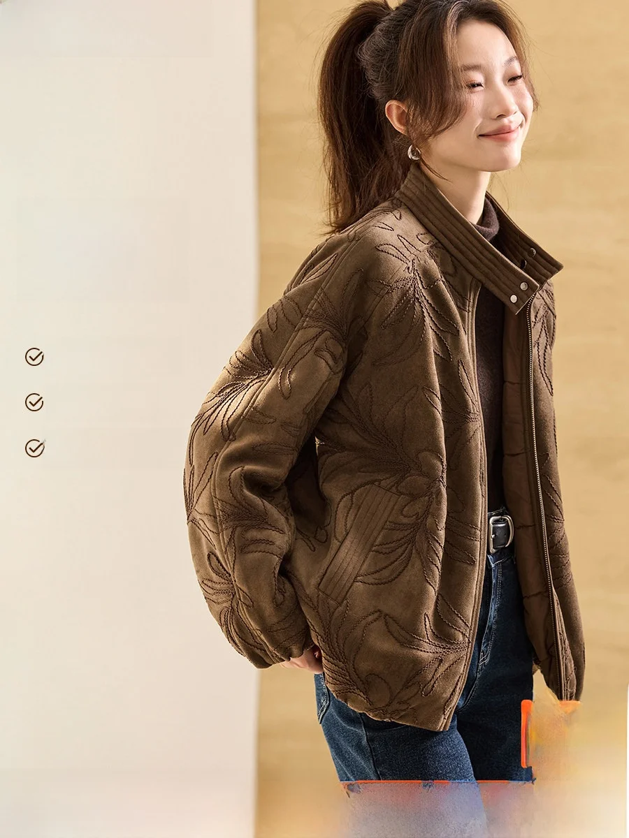 

Модная хлопковая куртка-жакет с воротником-стойкой и шнурком, универсальная, зимняя, новинка от Mo Han Mei