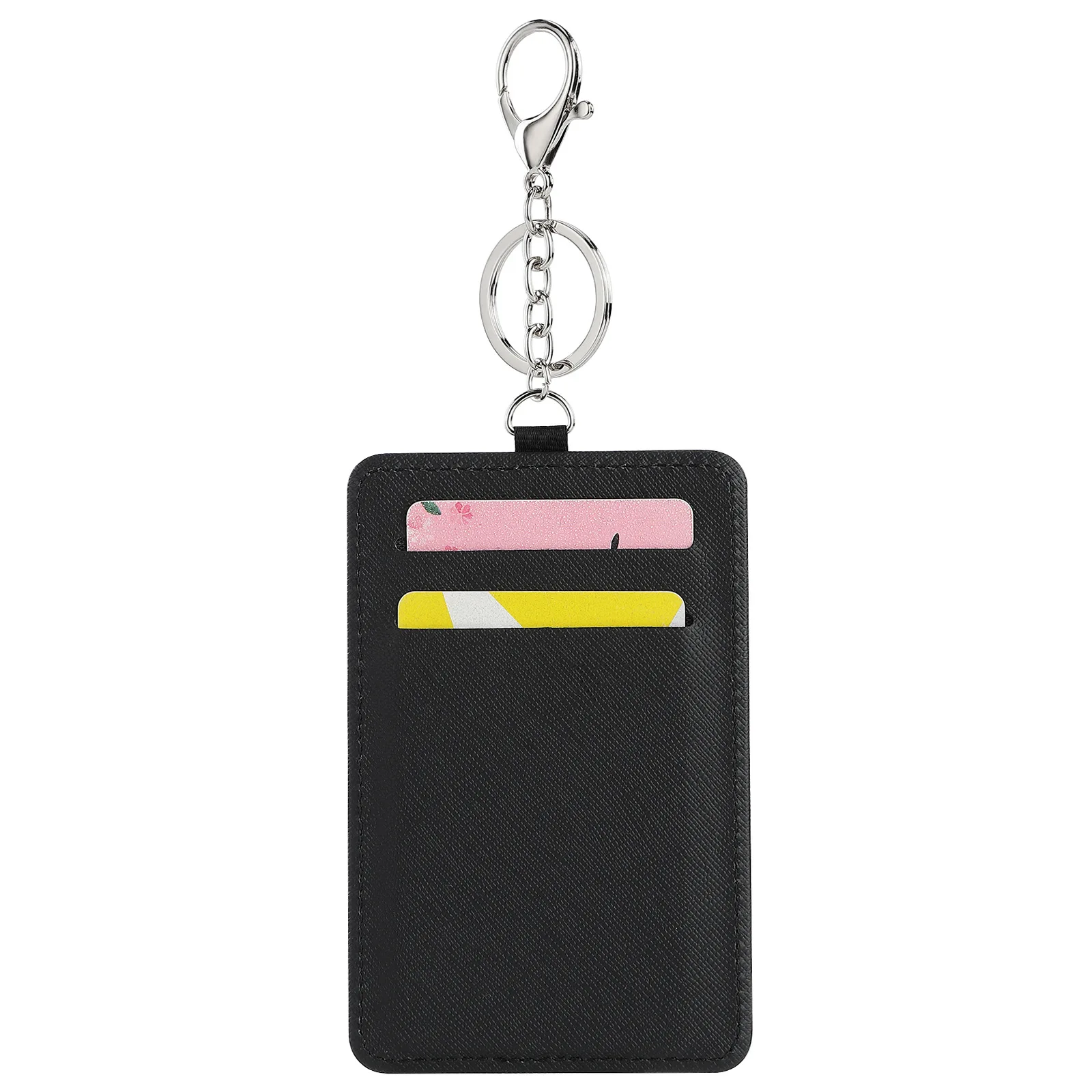 5 pieces/lot sublimation wallet case cover for credit cards diy card pocket slot holder with keychain clip keyring wholesale