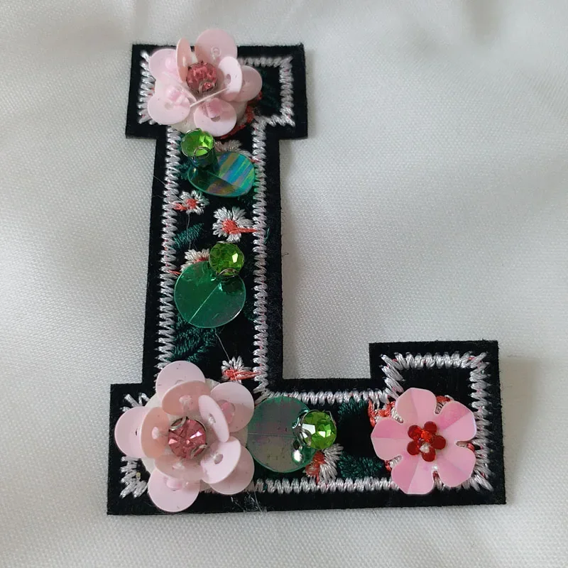 Fashion Love Letters rhinestone beaded patches for clothing Sew on sequin patch applique embroidery parche for jackets