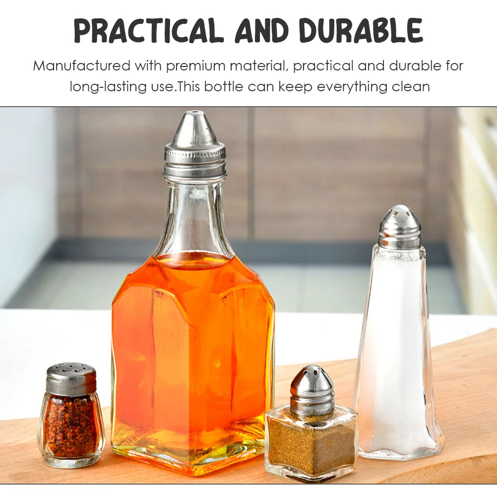Botella de aceite de vidrio, accesorio de cocina Premium, dispensador de salsa multifunción para salsa de soja, vinagre, aderezo para ensalada, hogar, 2 uds.