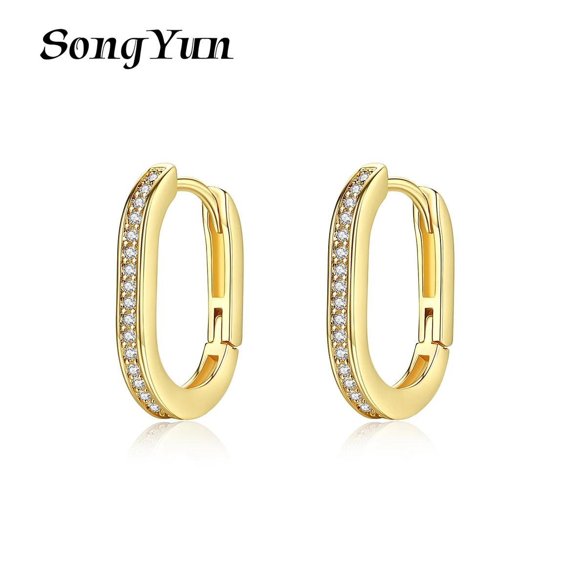 

SongYun Jewelry MHT Quality Brass Stud Earrings Dangle CZ 7A Zircon Classic Jewelry Women Earring Jewelry