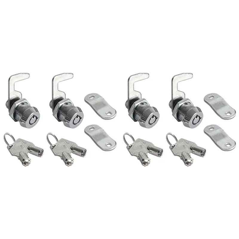 【ACCESORIOS ELECTRÓNICOS】Cerradura para cajones y gabinetes 4X, gancho de repuesto para cerradura de leva tubular con llave para