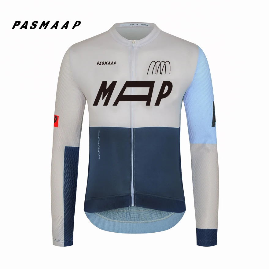 2024 PASMAAP Cycling Jersey Long Sleeve Pro Team Jersey MTB Road Bike Clothing Maillot Ciclismo Hombre Breathable Bicycle Shirt