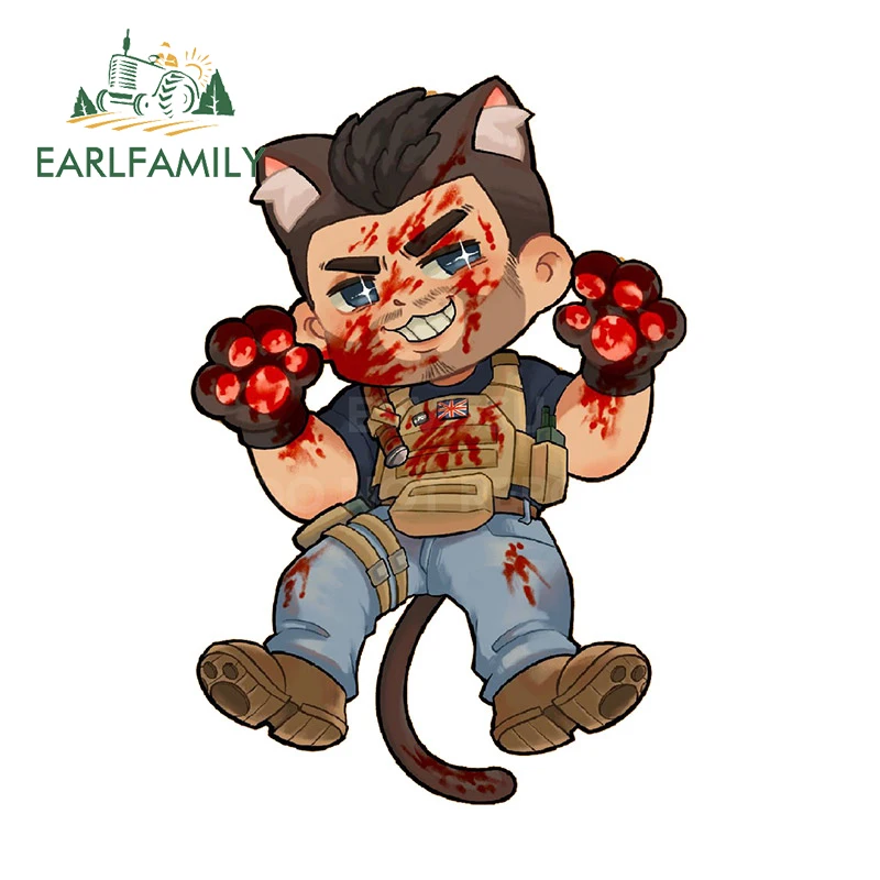 

EARLFAMILY 13cmX 8.8cm Call of Duty Anime Car Stickers Sunscreen Personality Surfboard Windows Trunk Decal Car Decor Accessoires