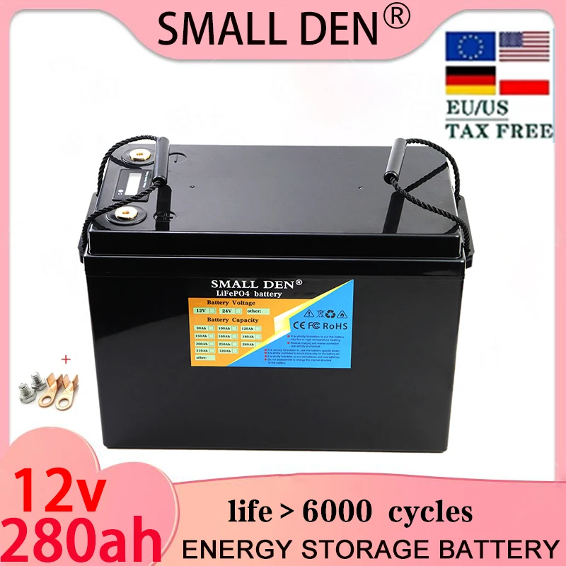 

12V 280ah lithium iron phosphate solar energy storage life new solar boat, motorcycle boat, outdoor camping golf cart