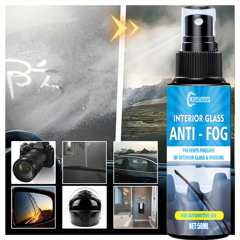 

НОВИНКА!!! 50 мл противотуманный спрей для внутреннего стекла автомобиля предотвращает запотевание, чистое видение, водоотталкивающий спрей, противодождевое покрытие для автомобильного стекла