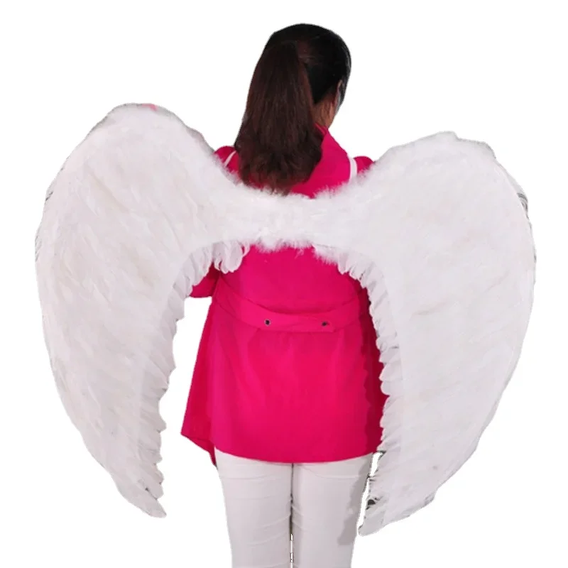 Girl Angel Feather Wings Party Wing Wedding Birthday Halloween Christmas Show Dance Stage Performance Props Costume