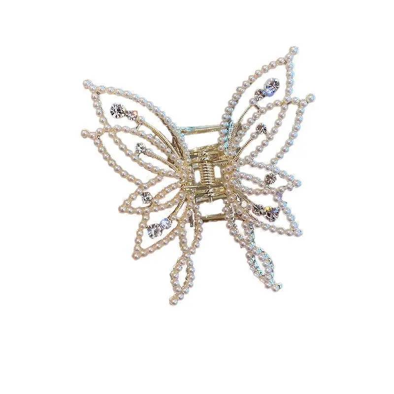 Fashion Metal openwork Hair Claw Butterfly Clips for Women Girl Elegant Ponytail Clip Vintage pin Accessories