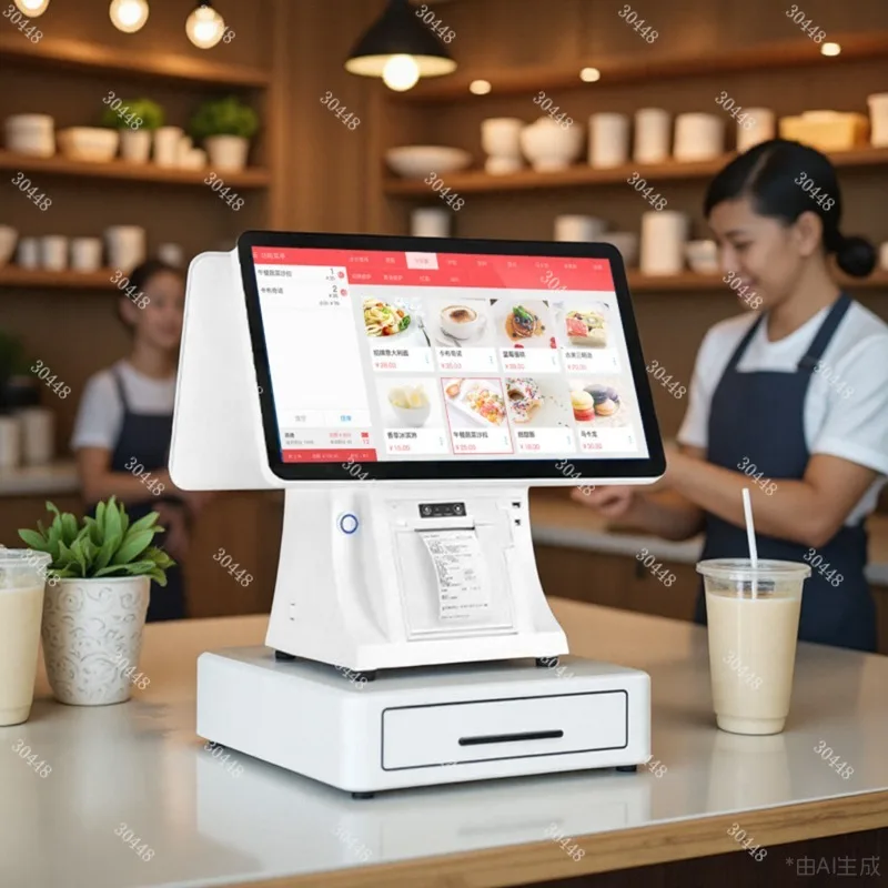 

Multilingual POS System English Spanish Khmer All-in-One Cash Register for Overseas Restaurants, Cafes, and Retail