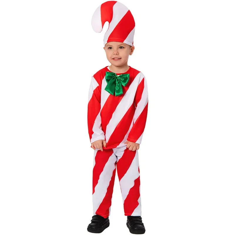 Jungen Mädchen Weihnachts kostüme Kinder Zuckers tange Rollenspiel cos Festival Party Bühne Outfit Weihnachts kleidung Kinder Leistung