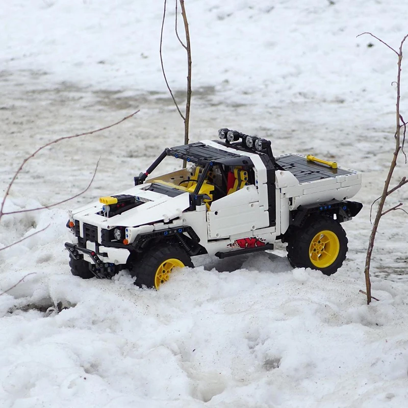 

MOC Pickup 4X4 Speed Champion Классическая гоночная модель Строительные блоки Игрушка DIY Творческие технологии Строительные блоки