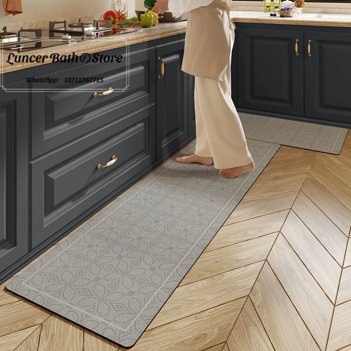 Water absorbing, anti fouling, easy to maintain, foot pad, household wear-resistant and anti slip diatomaceous earth foot pad