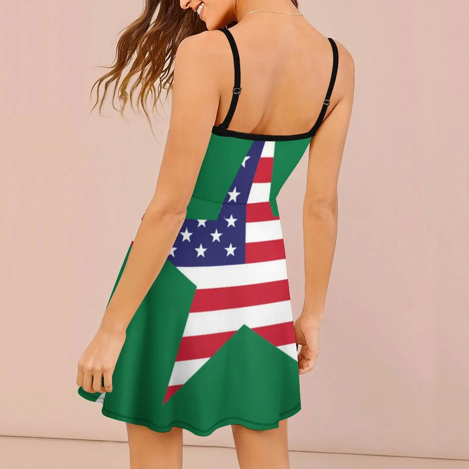 United_States_Flag_Star_Americana_4th_Of_July_-_United_States_Flag_Star_Americana_4th_O_-_T-Shirt___ Women's Sling Dress Humor G