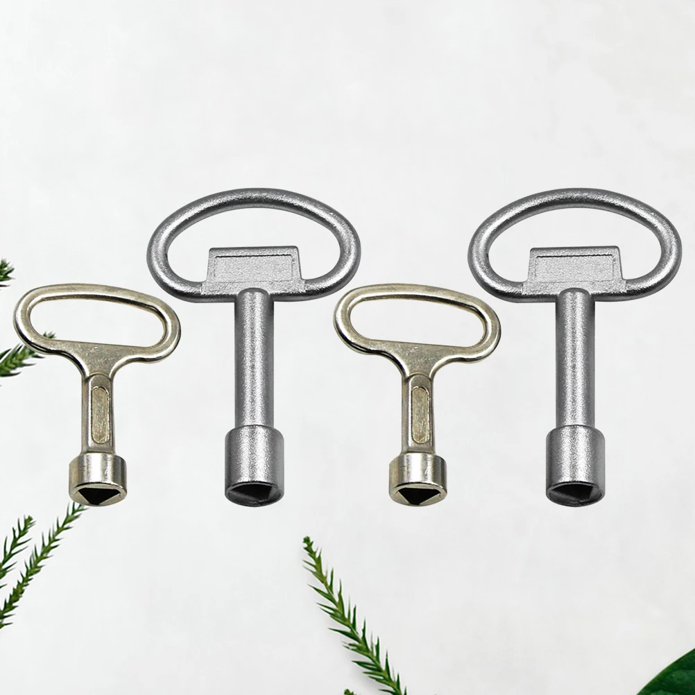 4Pcs Durable Zinc Alloy Elevator Key Triangle Disassemble Magazine Valve Closing Lock Key Size Disassembling Wrench