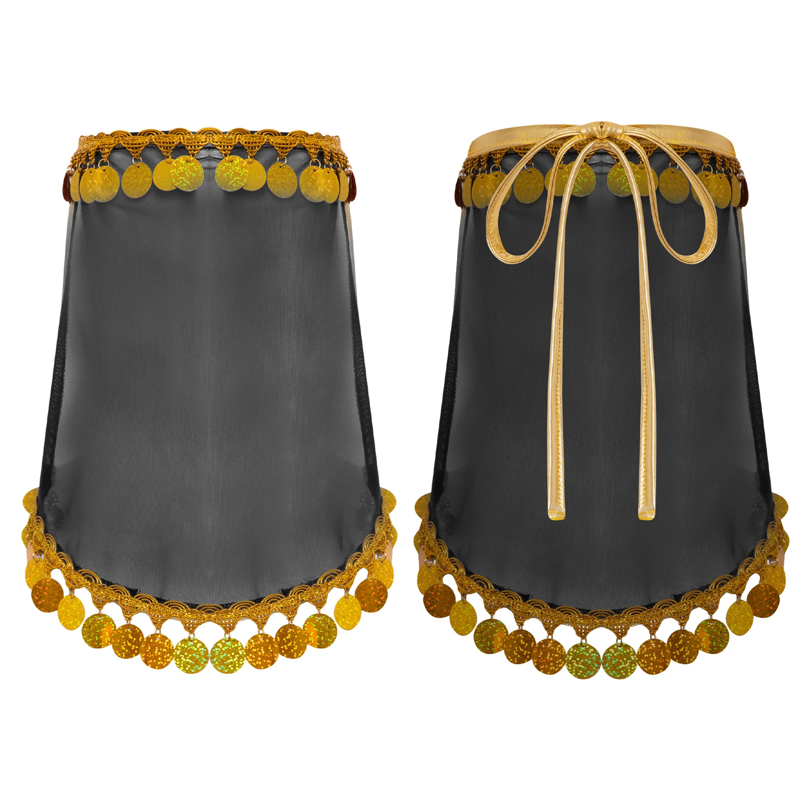 

Женская вуаль для танца живота, прозрачная сетчатая кисточка, металлическая блестящая лента, маска на шнуровке, арабская принцесса, аксессуар для косплея, вуаль