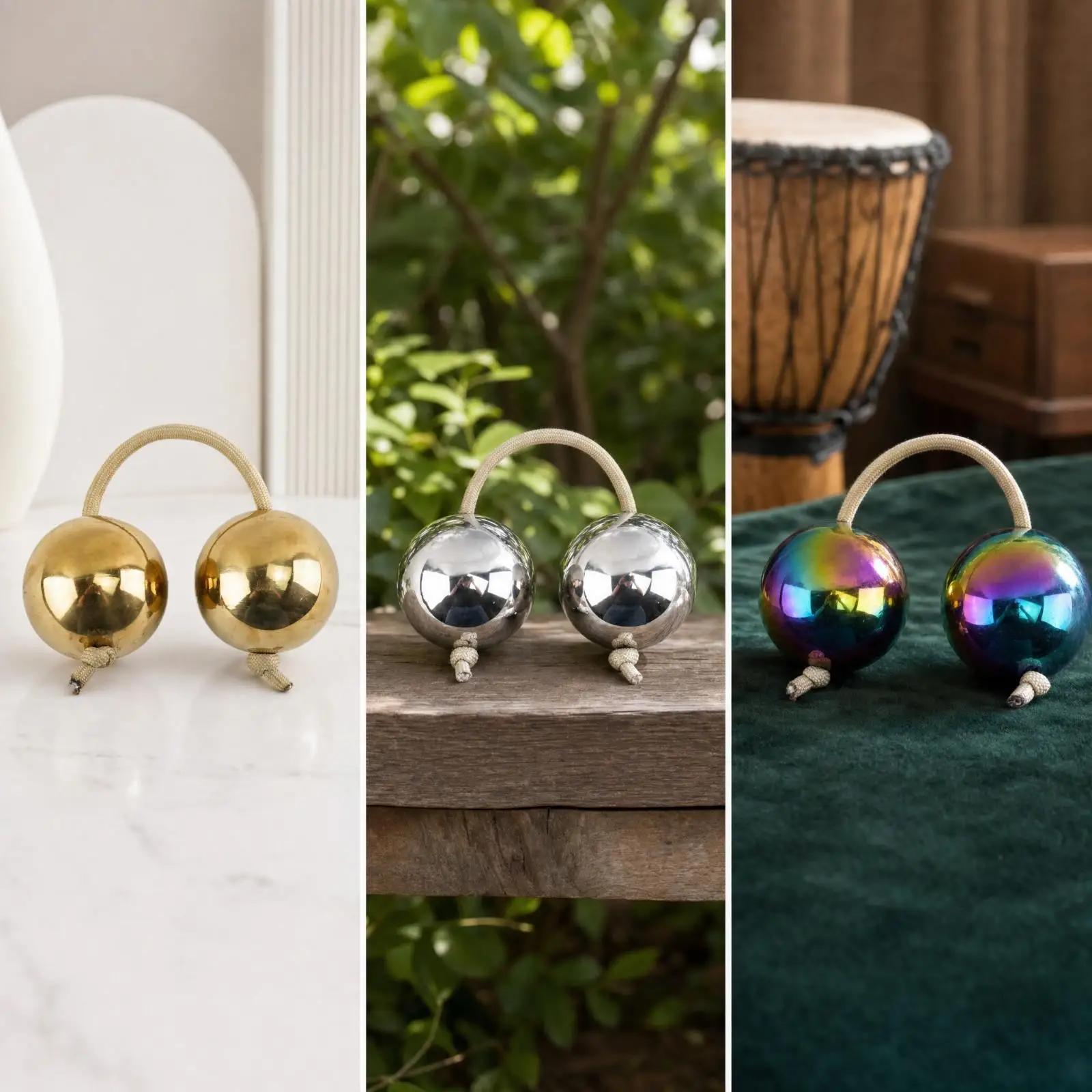 Hand Held Metal Shaker Percussion Instrument Asalato for Professional Use with Polished Finish and Comfortable Grip Design