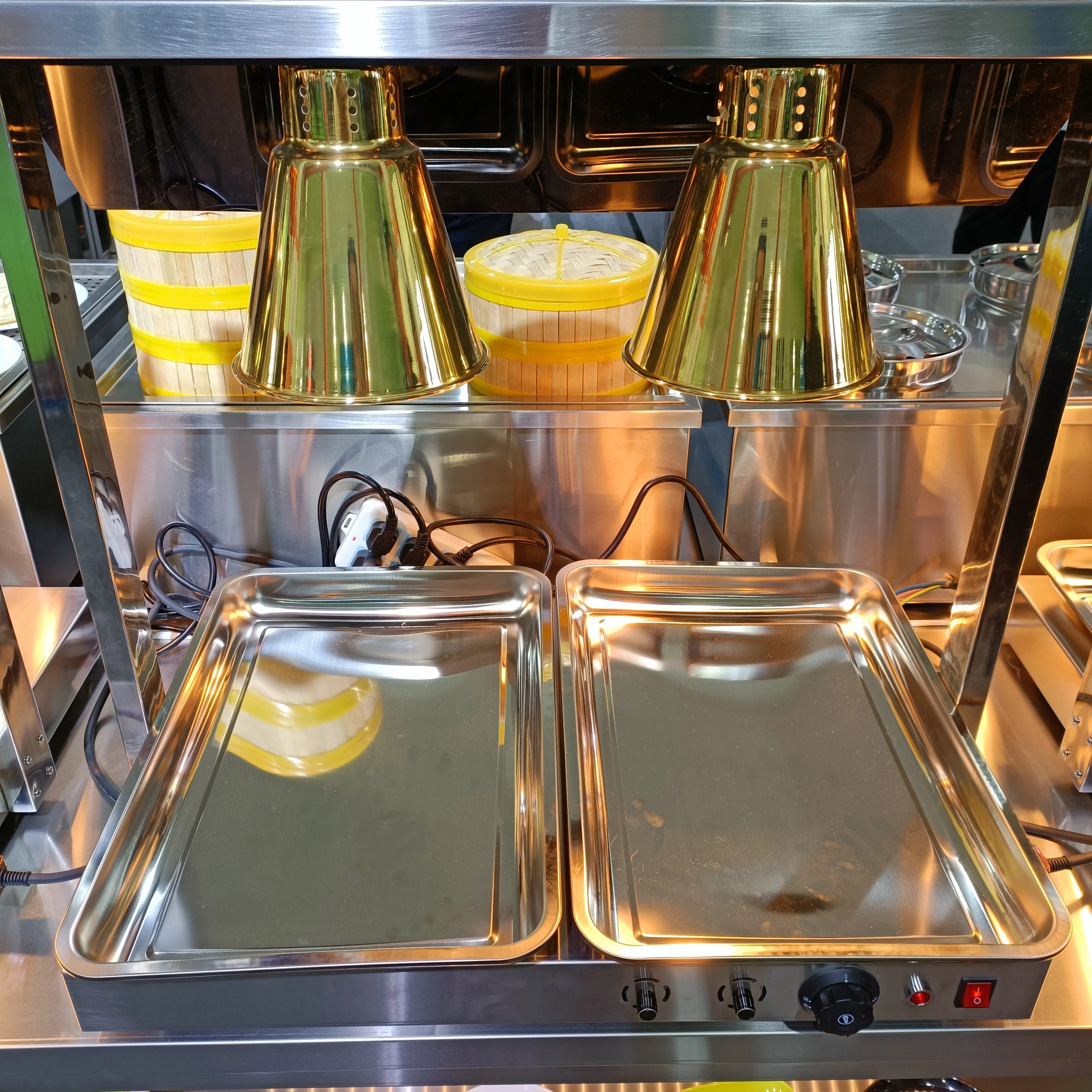 Hotel Electric Fried Food Warmer Display Equipment 8L Stainless Steel Pot Digital Touch Screen Intelligent Temperature Control
