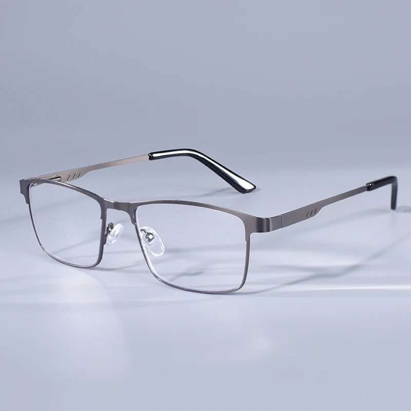 Männer Platz Metall Großen Rahmen Lesen Frühling Scharnier Presbyopie Brille Blau Licht Blockieren Augenschutz Brillen +75 + 125 + 175 + 4 – Detail 6