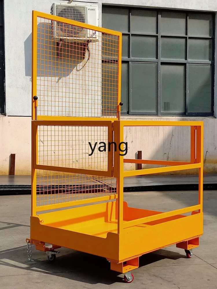 CX Forklift Safety Cage Manned Flat Wagon Foldable Warehouse Inventory Protection Fence Aerial Work Platform
