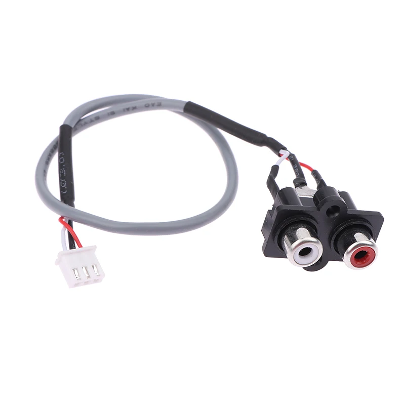 New【30CM Audio Signal Cable 2 RC TO XH2.54MM-3PIN Audio Input Socket Extended Sound Signal Interface For Amplifier Panel】
