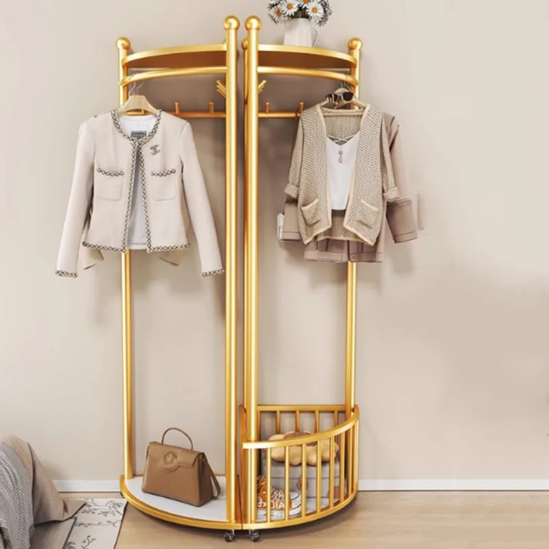 Saving Garmentg Clothes Rack Black Closet Minimalist Place Clothes Rack Metal Wood Colgador De Ropa Entrance Hall Furniture