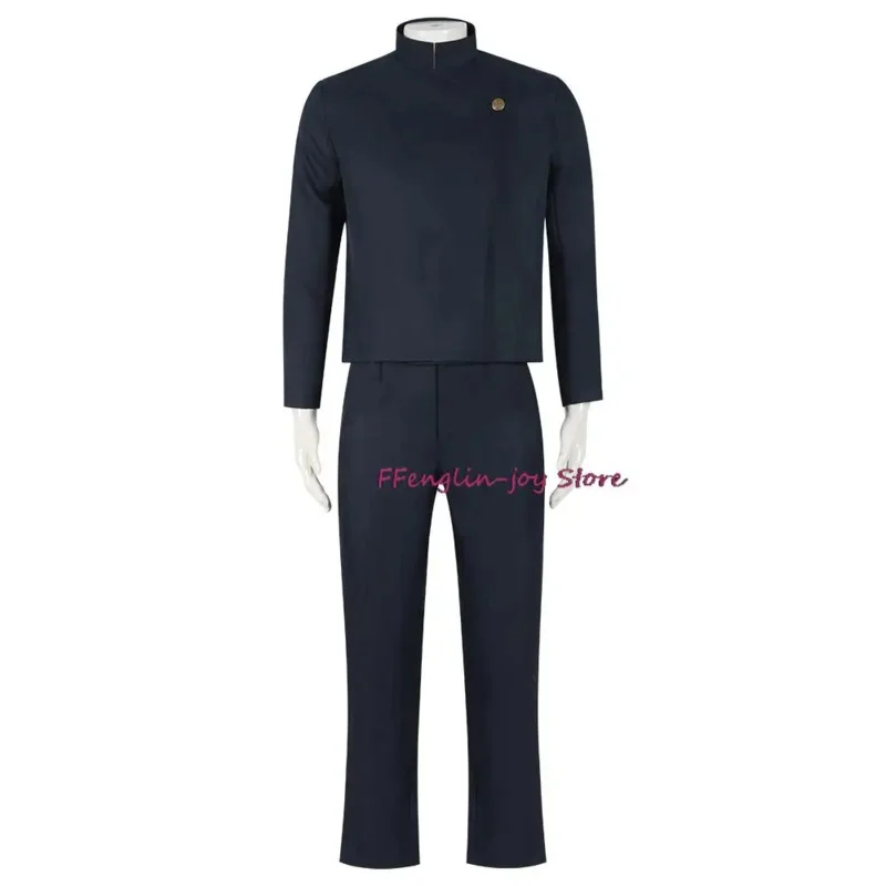 أنيمي Gojo Satoru تأثيري زي للرجال ، نظارات ، زي المدرسة الثانوية ، شعر مستعار ، بدلة هالوين ، الكبار