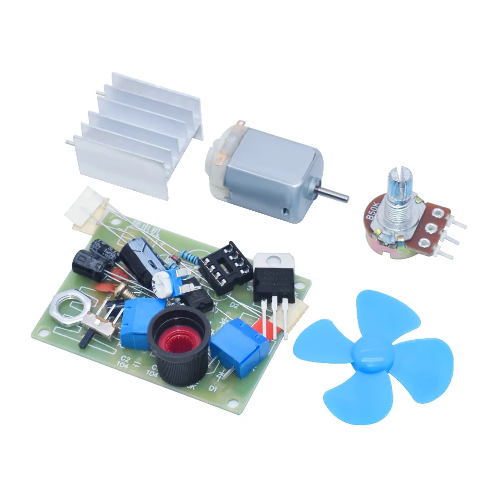 LIZAO NE555 Motor Speed Regulation Kit Electronic Manufacturing Technology Experiment Assembly Soldering