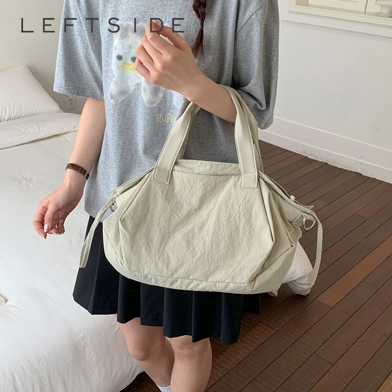 

Женская легкая бежевая холщовая сумка-тоут, минималистичная повседневная эстетичная сумка для покупок и путешествий, однотонная сумка через плечо, 2026