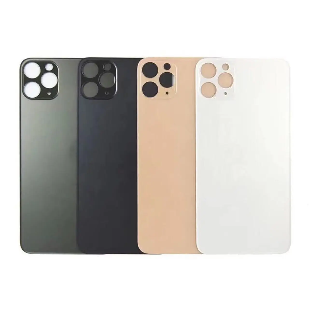 For iPhone 11 Pro Max Back Glass Cover Panel Battery Cover Replacement Parts New With logo Housing Big Hole Camera Rear Glass