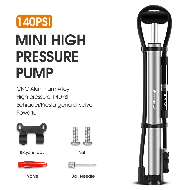 Mini Fahrradpumpe Aus Alu – 28 Cm, Kompatibel Mit Presta & Schrader – Inkl. Rahmenhalterung, Leicht & Tragbar