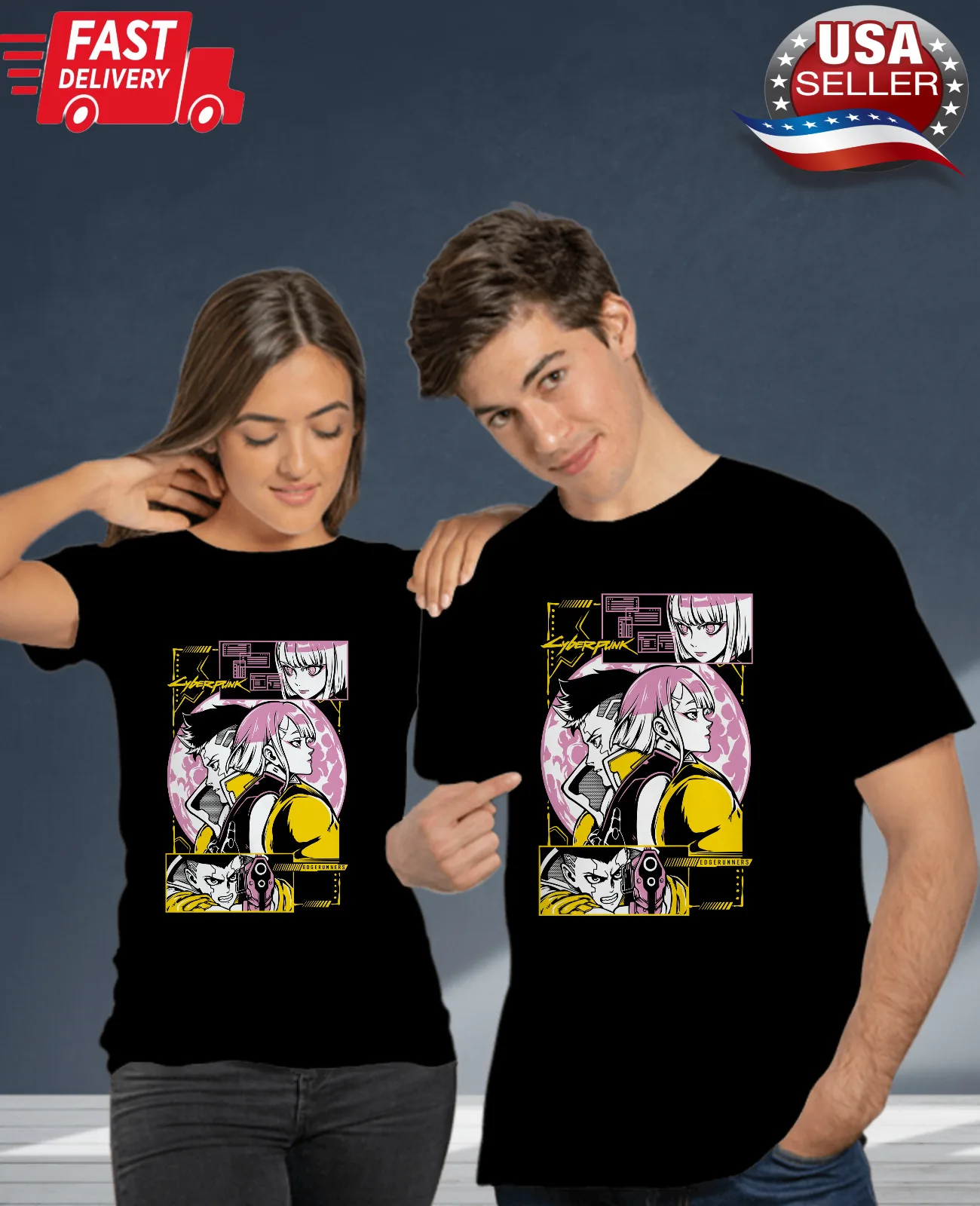 

Anime T-Shirt,Anime Clothing,Manga Shirt,Otaku F,Anime,Edge runners Lucy cartoon