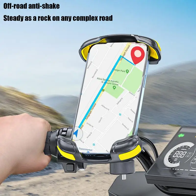 Motorcycle Phone Mount Anti-slip Motocross Navigation Holder for Electric Car Motocross Upgrade Adjustable and Rotatable Holder