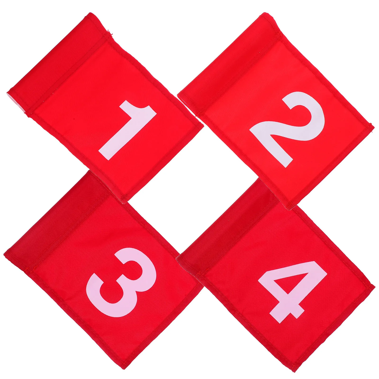 4 قطع من أعلام تدريب الجولف المرقمة المحمولة وضع العلم خفيف الوزن لدقة استهداف الجولف #3