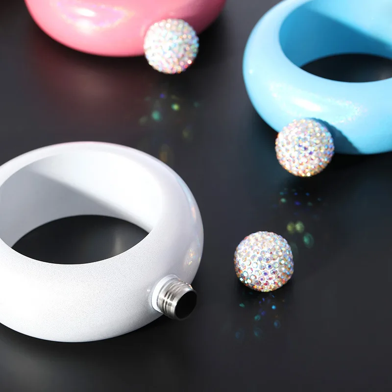 3.5oz SS اليد oring قارورة الورك مع قمع جيب قارورة الورك هدية حزمة الكحول ويسكي قارورة الورك غطاء برغي رجل هدية