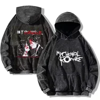 Sudadera My Chemical Romance, sudaderas con capucha lavadas Vintage, moda Harajuku, jersey con capucha de gran tamaño para hombres y mujeres, ropa informal estilo Hip Hop