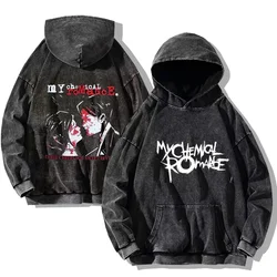 My Chemical Romance Sweatshirt Vintage Washed Hoodies Fashion Harajuku Men's Women's Oversize Hooded Pullover Hip Hop Streetwear